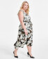 Фото #3 товара Plus Size Rhonda Printed Tie-Waist Fit & Flare Dress