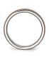 ფოტო #2 პროდუქტის Stainless Steel Brown Edge Cubic Zirconia Band Ring