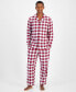 Фото #1 товара Men's 2-Pc. Sato Plaid Flannel Pajama Set, Created for Macy's