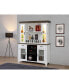 Фото #15 товара Peighton 8-Piece Bar Set (Back bar with hutch, bar with 2 saddle stools, and pub table with 2 swivel stools)