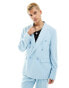 Фото #1 товара Viggo zidan printed double breasted suit jacket in baby blue