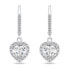 Фото #3 товара Charming set of jewelry hearts SET195W (pendant, earrings)