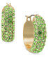 ფოტო #2 პროდუქტის Small Pavé-Front Hoop Earrings, 0.7", Created for Macy's