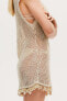 Фото #3 товара Embellished Mesh-knit Mini Dress