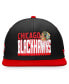 Фото #4 товара Men's Black, Red Chicago Blackhawks Heritage Retro Two-Tone Snapback Hat
