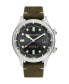 ფოტო #1 პროდუქტის Men's Bradner Automatic Green Genuine Leather Strap Watch 42mm