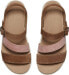Dámské kožené sandály ELLECITY 1027272 toasted coconut/fawn