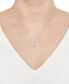 ფოტო #2 პროდუქტის Santa Maria Aquamarine (3/8 ct. t.w.) & Diamond (1/6 ct. t.w.) V 17" Pendant Necklace in 14k White Gold