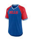 ფოტო #3 პროდუქტის Men's Royal, Red Buffalo Bills Second Wind Raglan V-Neck T-shirt