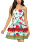 ფოტო #1 პროდუქტის Juniors' Floral-Print Tiered Fit & Flare Dress