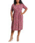 ფოტო #3 პროდუქტის Plus Size Keyhole-Front Midi Dress