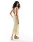 Selected Femme maxi crochet dress in yellow Flan, 38 - фото #4