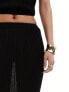 Фото #5 товара Miss Selfridge knit rib maxi skirt in black