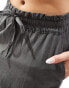 Фото #4 товара Hollister adjustable waist linen baggy trousers in grey/black