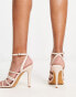 French Connection strappy heeled sandals in beige