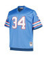 Фото #3 товара Men's Earl Campbell Light Blue Houston Oilers Big and Tall 1980 Retired Player Replica Jersey