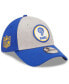 Фото #5 товара Men's Heathered Gray, Royal Los Angeles Rams 2022 Sideline 39THIRTY Historic Flex Hat