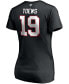 Фото #2 товара Women's Jonathan Toews Black Chicago Blackhawks 2020/21 Special Edition Authentic Stack Name and Number V-Neck T-shirt