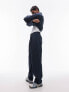 Фото #1 товара Topman pleat front straight leg jogger in navy