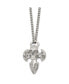 Фото #3 товара Chisel polished Cross with Skull Pendant on a Curb Chain Necklace
