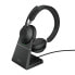 Jabra Evolve2 65 USB-C Black UC Chrg stand Stereo - Wireless - Office/Call center - 20 - 20000 Hz - 176.4 g - Headset - Black