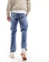 Фото #6 товара ASOS DESIGN jogger jeans with toggles in mid wash blue