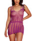 Women's Sheer Hosiery Chemise with Heart Cut Out 1 Pc Lingerie