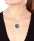 ფოტო #2 პროდუქტის EFFY® Black Diamond (1-3/8 ct. t.w.) & White Diamond (5/8 ct. t.w.) Rose Pendant Necklace in 14k White Gold, 16-3/4" + 1-1/4" extender