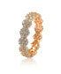 ფოტო #3 პროდუქტის Suzy Levian Sterling Silver Cubic Zirconia Floral Eternity Band Ring