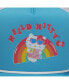 Men's Hello Kitty Rainbow Pool Float Light Blue Foam Trucker Hat - фото #3