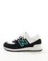 New Balance 574 trainers in black and green Черный, EU 37.5 - фото #2