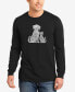 Фото #1 товара Men's Word Art Long Sleeve Dogs and Cats T-shirt