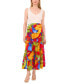 ფოტო #3 პროდუქტის Women's Tiered Floral-Print Maxi Skirt