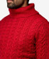 Фото #8 товара Men's Cable Knit Roll Neck Sweater