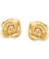 ფოტო #3 პროდუქტის Polished Rose Stud Earrings in 14k Gold