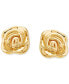 Фото #3 товара Polished Rose Stud Earrings in 14k Gold