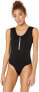 Фото #3 товара BCBGeneration 171179 Womens Zip Front Sleeveless Bodysuit Black Size Small