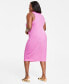 Фото #2 товара Trendy Plus Size Rib-Knit Midi Tank Dress, Created for Macy's