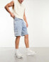 Guess Originals carpenter denim shorts in light wash Helle Michael-Waschung, S - фото #1