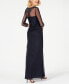 Фото #2 товара Women's Illusion Embellished A-Line Gown