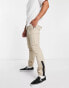 Topman skinny cut and sew cargo trousers in stone