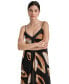 ფოტო #5 პროდუქტის Women's Women's Printed V-Neck Midi Dress