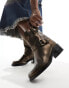 Bronx New Camperos biker ankle boots in bronze