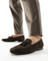 Фото #1 товара Walk London Trent Tassel Loafers In Brown Suede