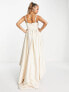 Фото #7 товара ASOS DESIGN Premium corset bubble high low hem maxi dress in cream