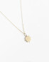 Фото #2 товара Seol + Gold 18ct gold vermeil bead coin necklace