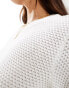 Vila longsleeve textured knitted jumper in white weiß, XS - EU 32-34 - фото #2