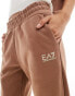 Armani EA7 logo sweat joggers in brown CO-ORD