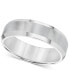 ფოტო #1 პროდუქტის Men's Stainless Steel Ring, Smooth Comfort Fit Wedding Band