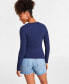 Women's Ribbed Long-Sleeve Crewneck Top, Created for Macy's